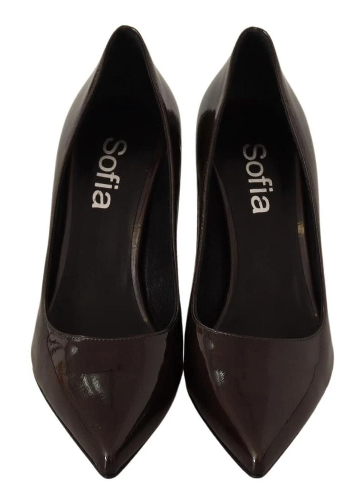 Sofia Sofia Elegant Brown Leather Heels Pumps 5