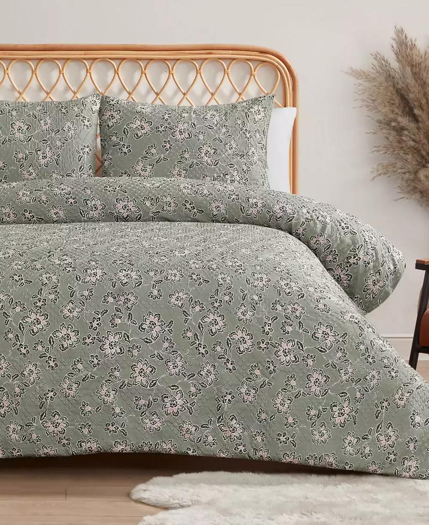 Jessica Simpson Botanical Embossed 2-Pc. Duvet Cover Set