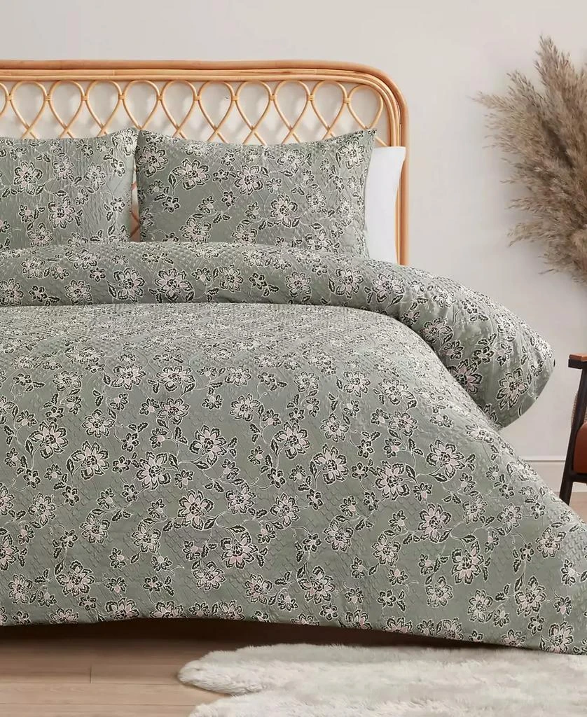 Jessica Simpson Botanical Embossed 2-Pc. Duvet Cover Set 1