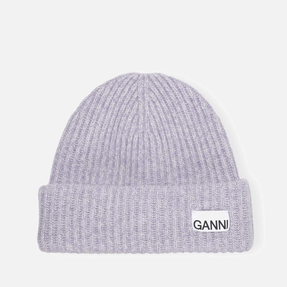 帽子 GANNI Structured Rib Beanie Ganni structured rib beanie wool kalamata olive green | Pipe and