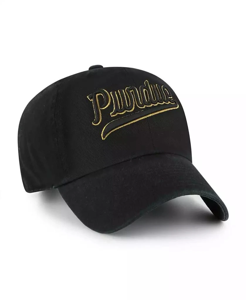 47 Brand Men's Black Purdue Boilermakers Vault Clean Up Adjustable Hat 2