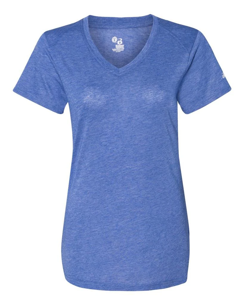Badger Women’s Triblend Performance V-Neck Short Sleeve T-Shirt 1