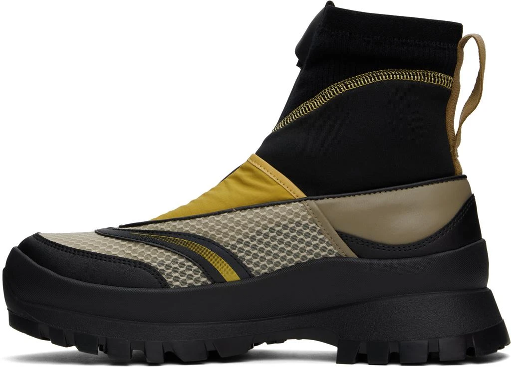 ANDERSSON BELL Khaki & Black Mattio Zip-Up Sneakers 3