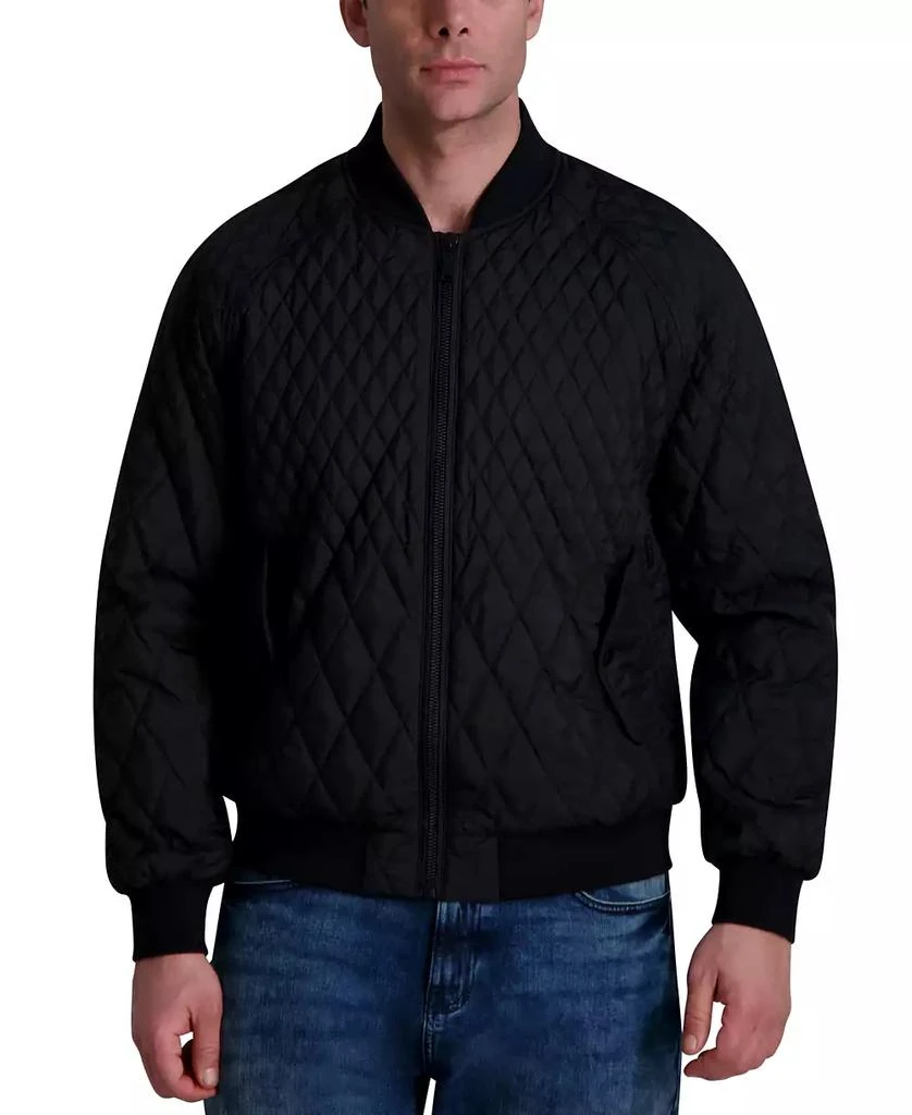 Karl Lagerfeld Paris Men's Quilted Water-Resistant Bomber Jacket 1