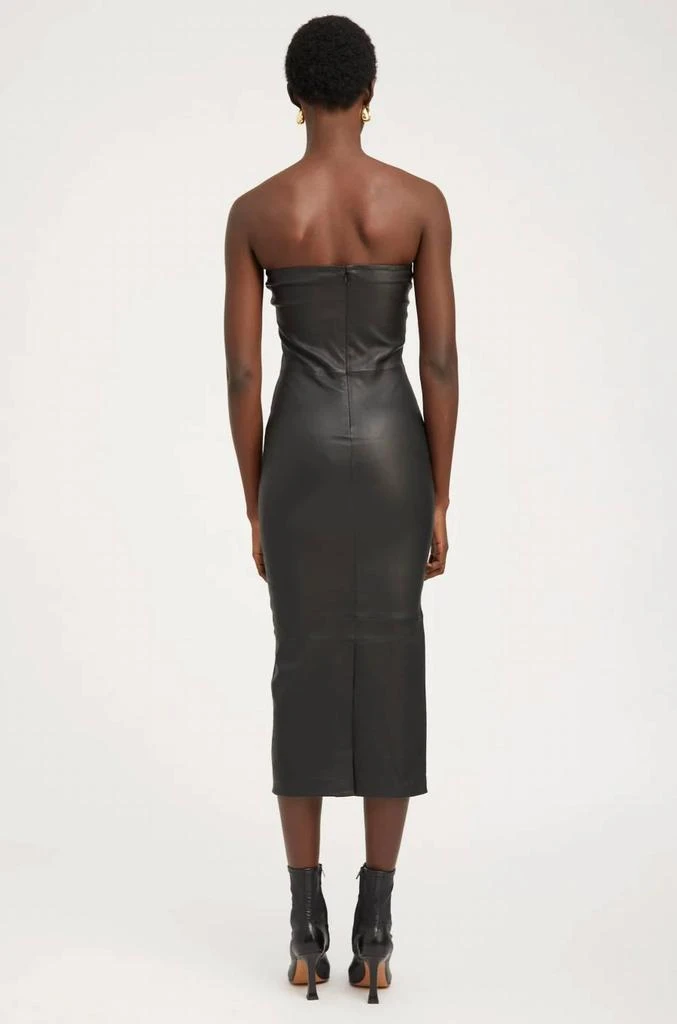 SPRWMN Leather Tube Dress In Black Leather 2