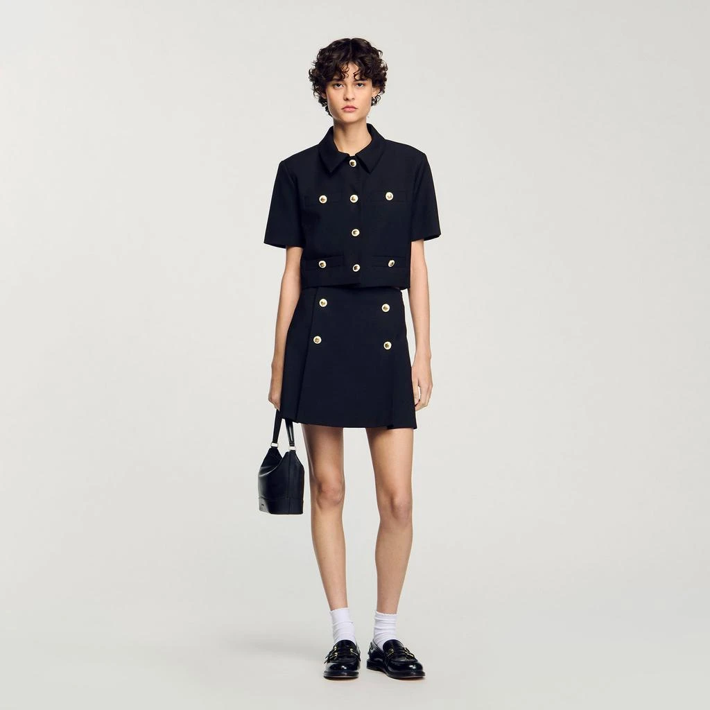 Sandro Mini pleated skirt 1