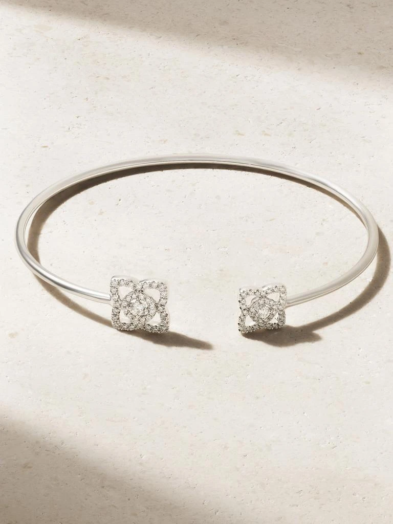 De Beers Enchanted Lotus 18k 白金钻石手镯 1