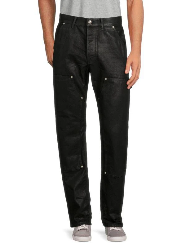 Purple Brand Straight Leg Coated Carpenter Jeans 1