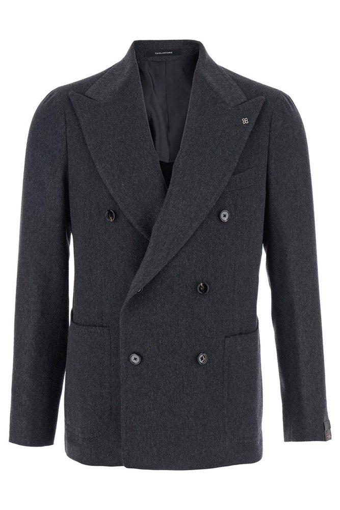 TAGLIATORE Tagliatore Double-Breasted Peak-Lapel Blazer