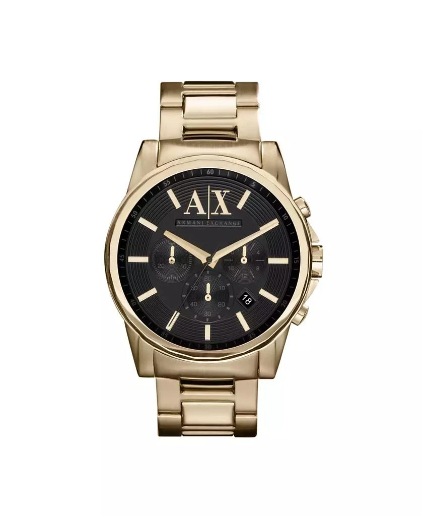 Armani Exchange AX Men's Gold-Tone Stainless Steel Bracelet Watch 45mm 1