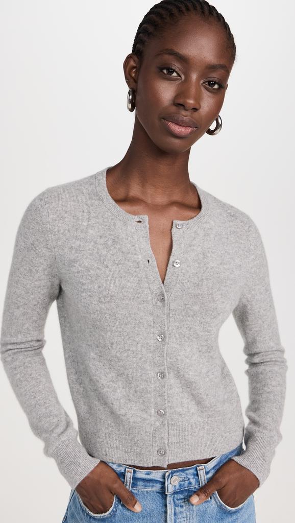 White + Warren Cashmere Essential Crew Neck Cardigan