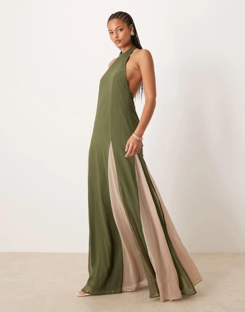 Lace Trim Asos Design Maxi Dress With Lace Godet Panels Asos