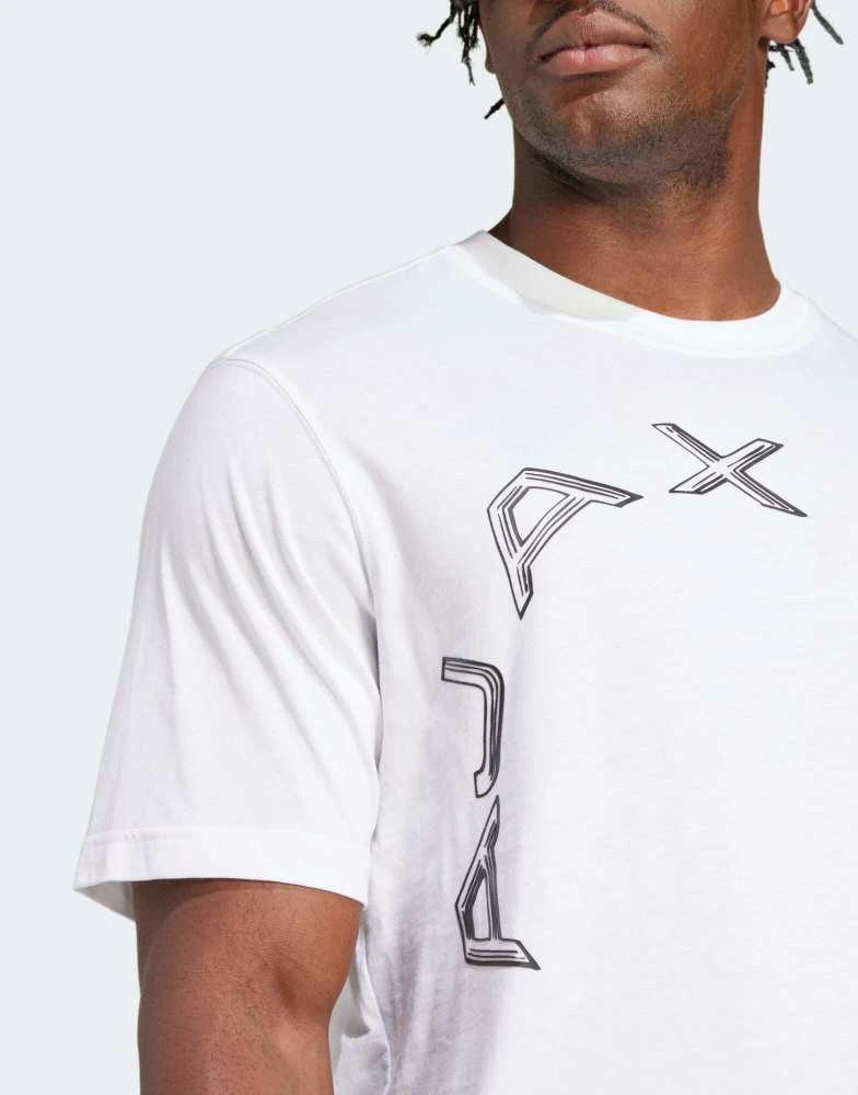 Adidas adidas Originals Ajax amsterdam graphic tee in white 4