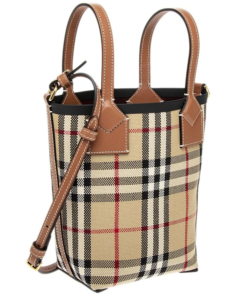 Burberry Burberry London Mini Check Canvas & Leather Tote 3