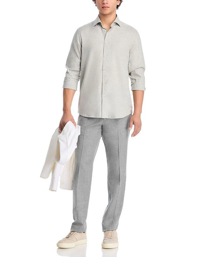 Jack Victor Stanton Cotton Herringbone Button Down Shirt 2