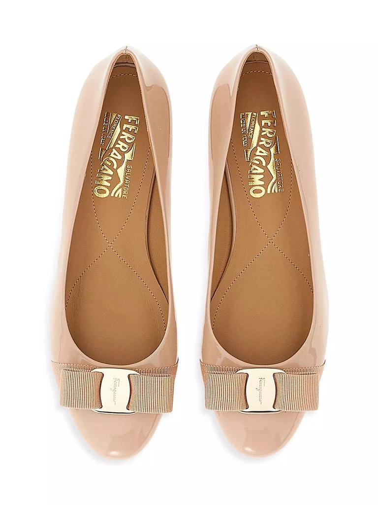 Salvatore Ferragamo Varina Patent Leather Ballet Flats 4