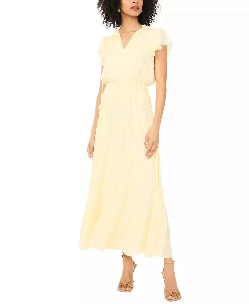 1 state dress maxi 1.STATE Long Sleeve Tiered Maxi Dress