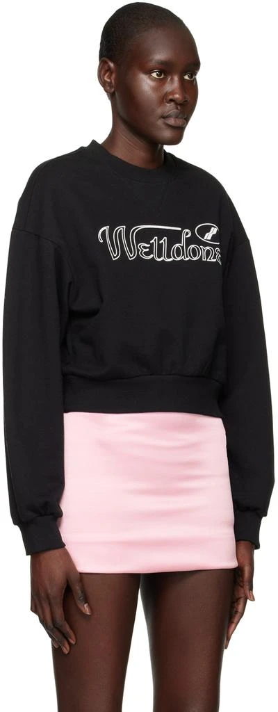 We11done Black Cropped Sweatshirt 2