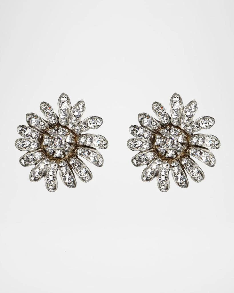 BEN-AMUN Crystal Daisy Clip-On Earrings