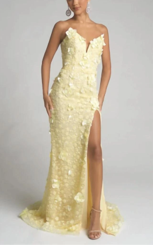 PORTIA&SCARLETT Portia&Scarlett - Strapless Floral Gown