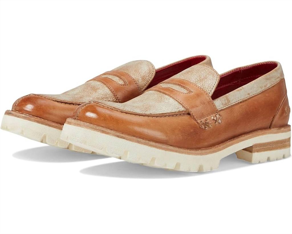 Bed Stu Women's Reina Iii Loafers In Tan Rustic Nectar Lux