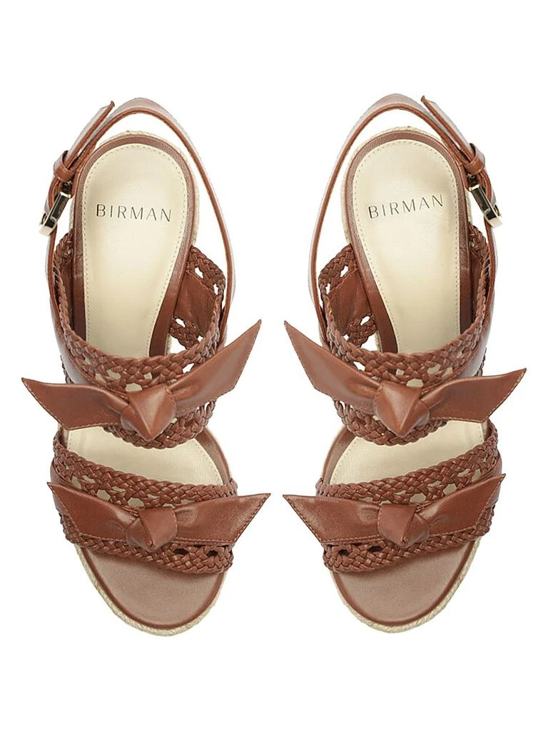 Alexandre Birman Clarita Tresse Leather Wedge Sandals 5