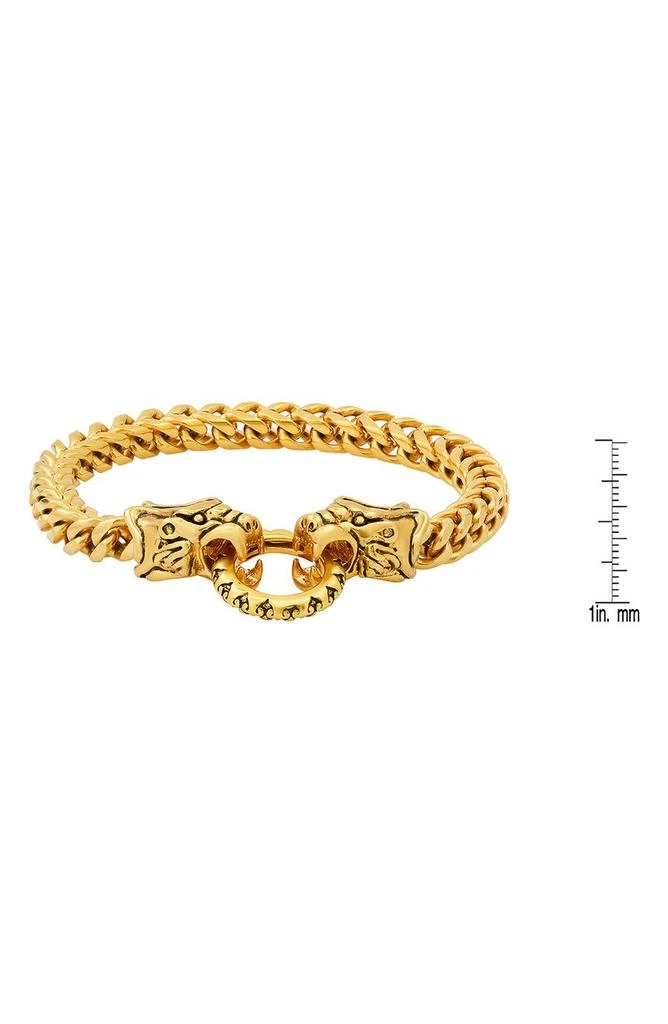 HMY JEWELRY 18k Gold Plated Stainless Steel Dragon Cuff Bracelet 2