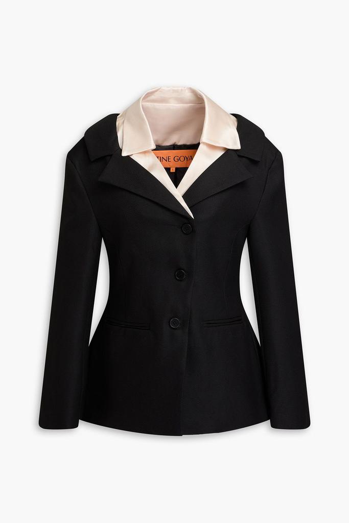 Stine Goya Satin-paneled twill blazer