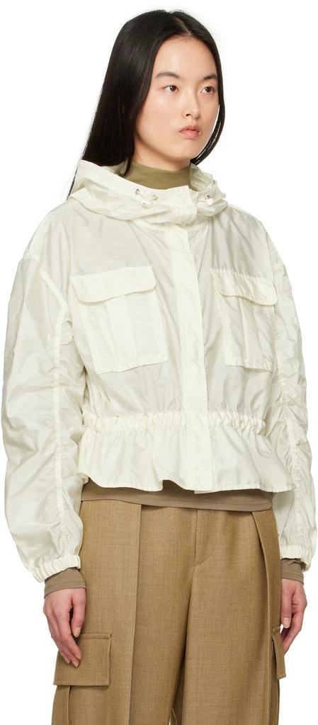 Moncler Off-White Curton Hooded Peplum Jacket 2