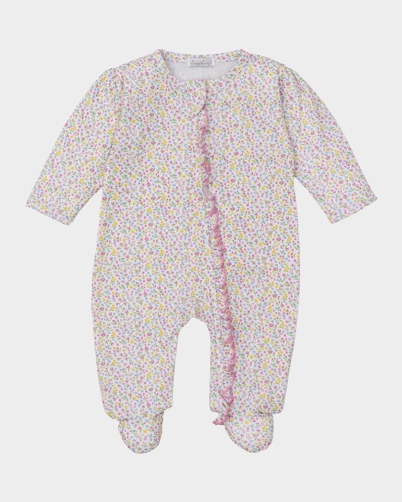 Kissy Kissy Girl's Garden Trellis Zip Footie, Size Newborn-9M