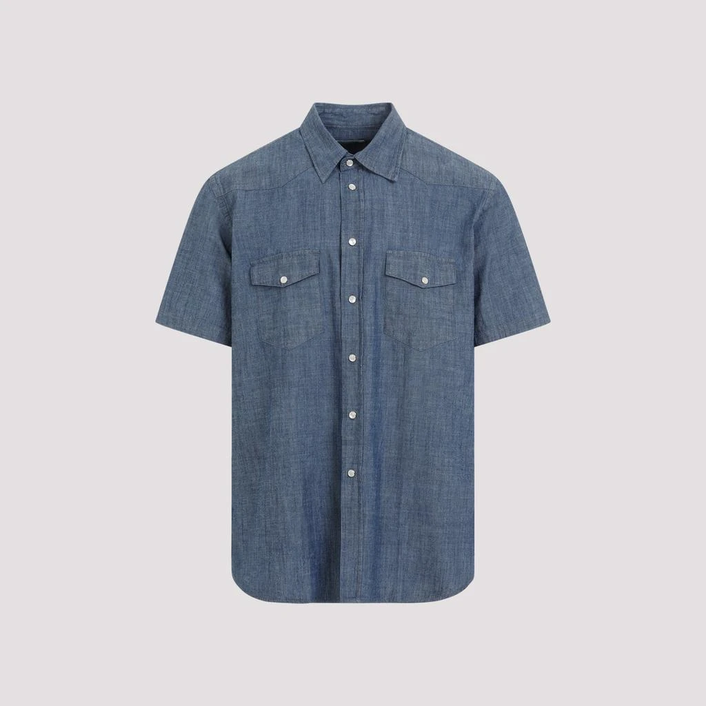 Universal Works Indigo Western Garage Cotton Shirt 1
