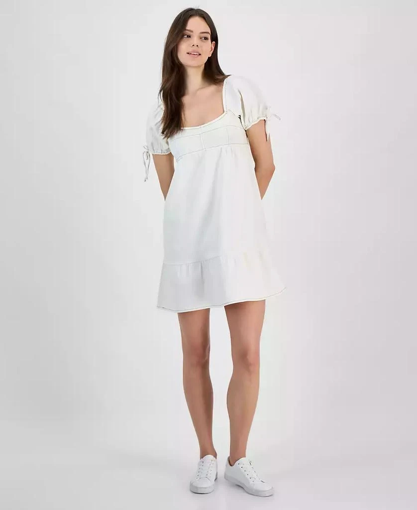 Planet Heart Juniors' Denim Puff-Sleeve Mini Dress 1