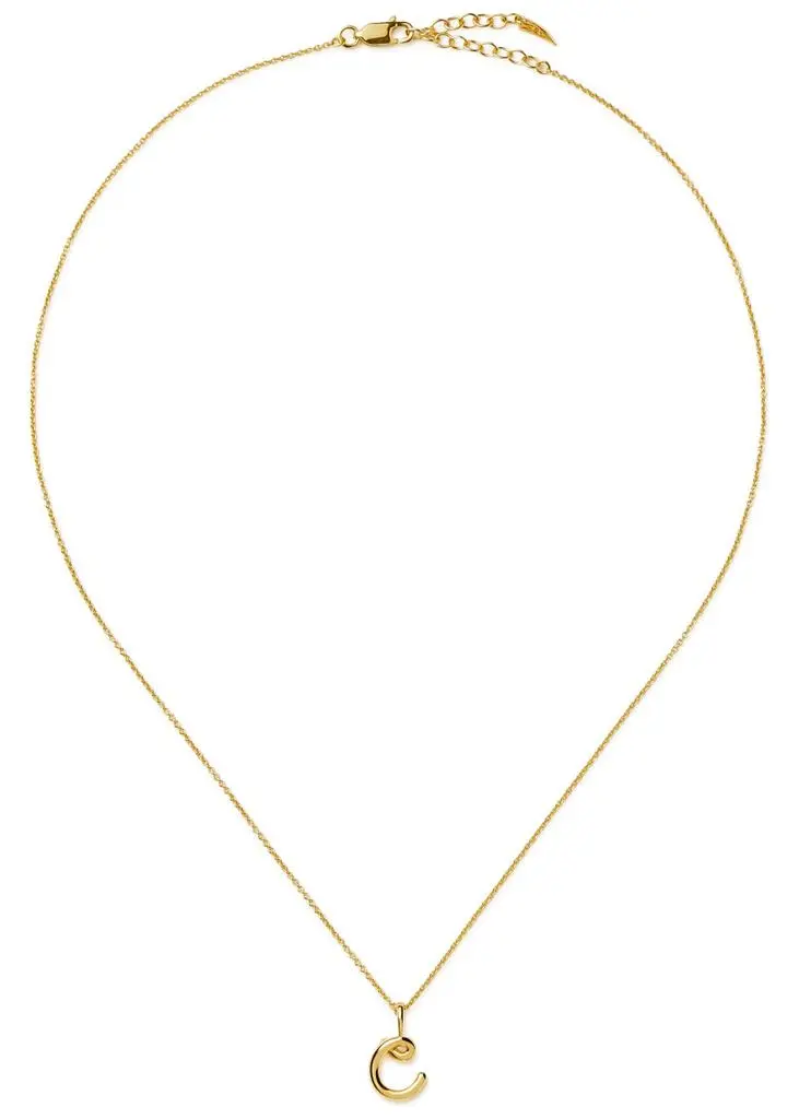 Missoma Initial C mini 18kt gold vermeil necklace 2