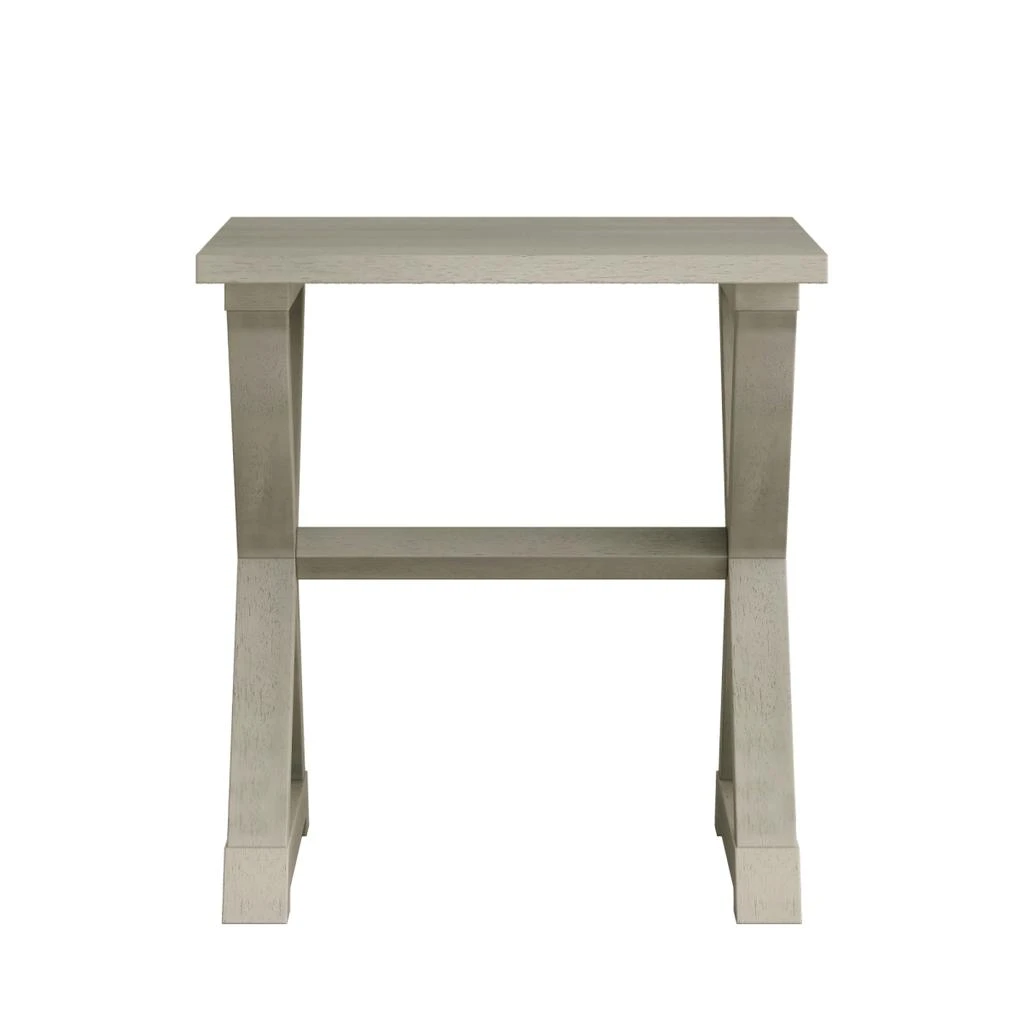 Streamdale Furniture Streamdale Antique White Square Accent End Side Table Nightstand 22"x23.5"x23.5 4