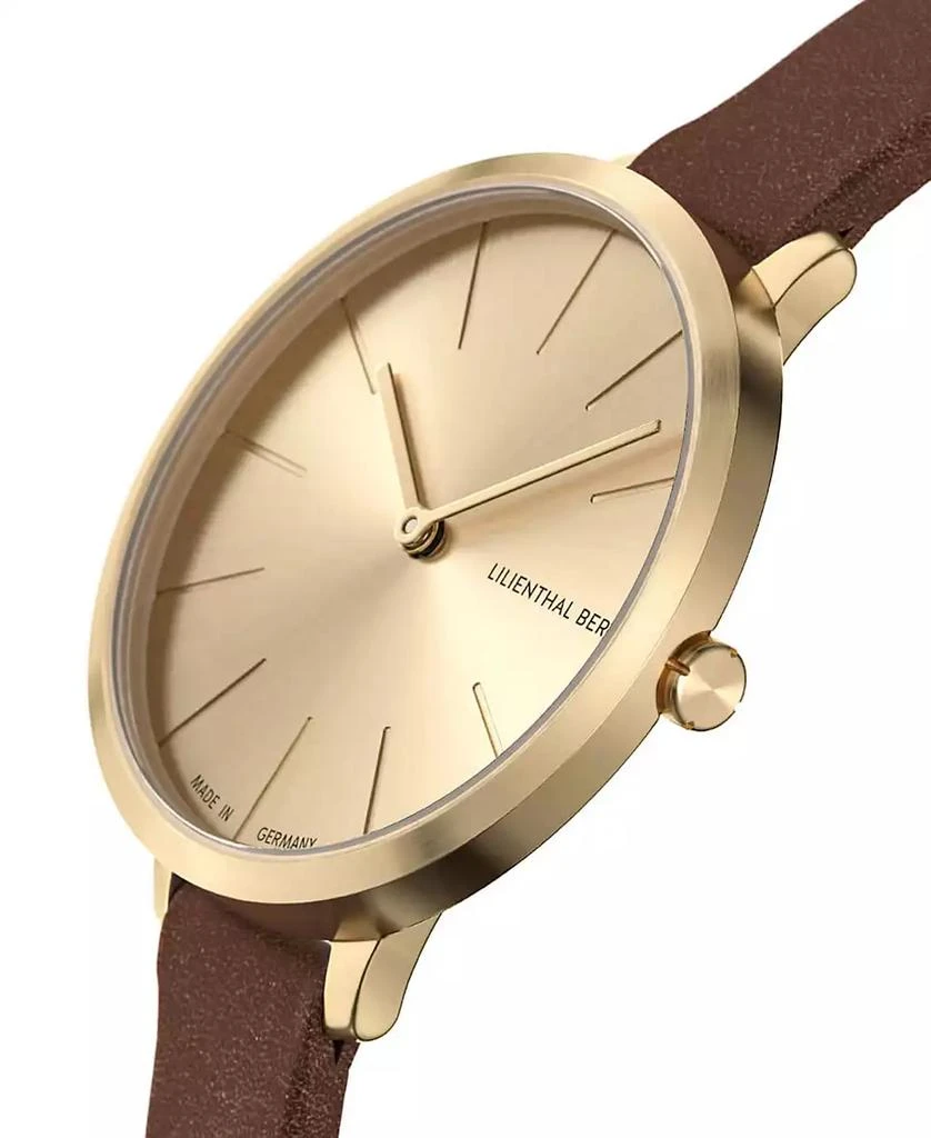 Lilienthal Berlin Women's Rosalux Gold Rush Brown Leather Watch 2