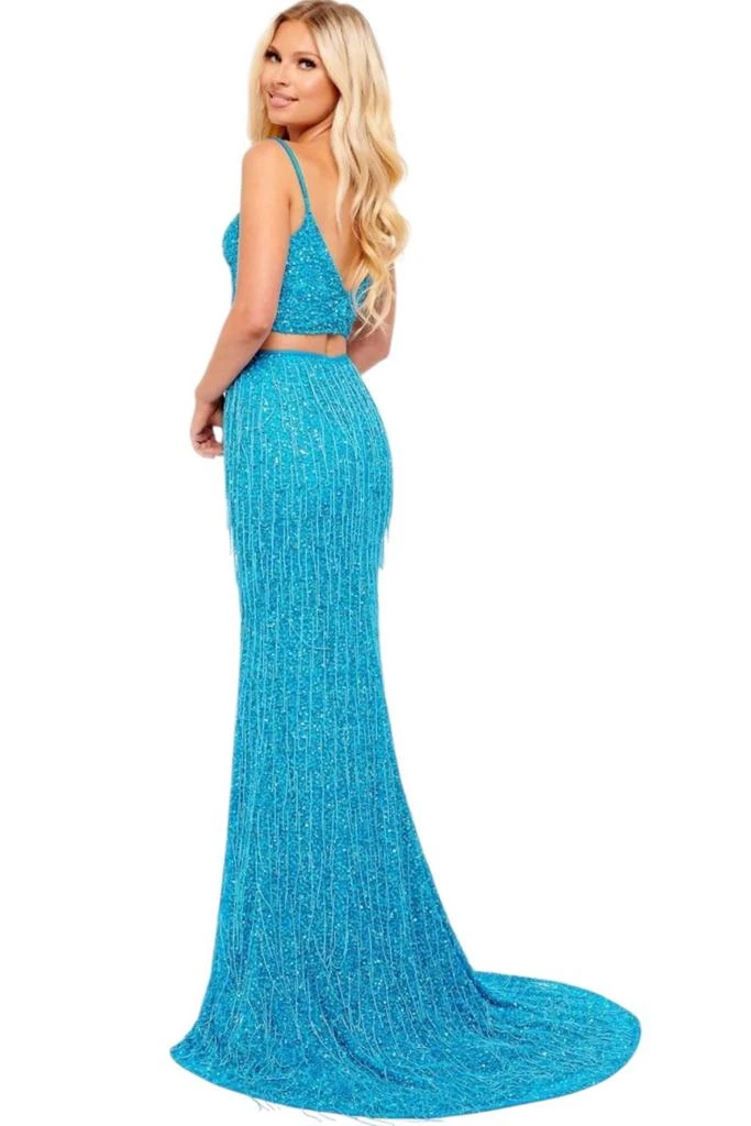 RACHEL ALLAN Rachel Allan - Sequin & Bead Fringe Two-piece Set 3