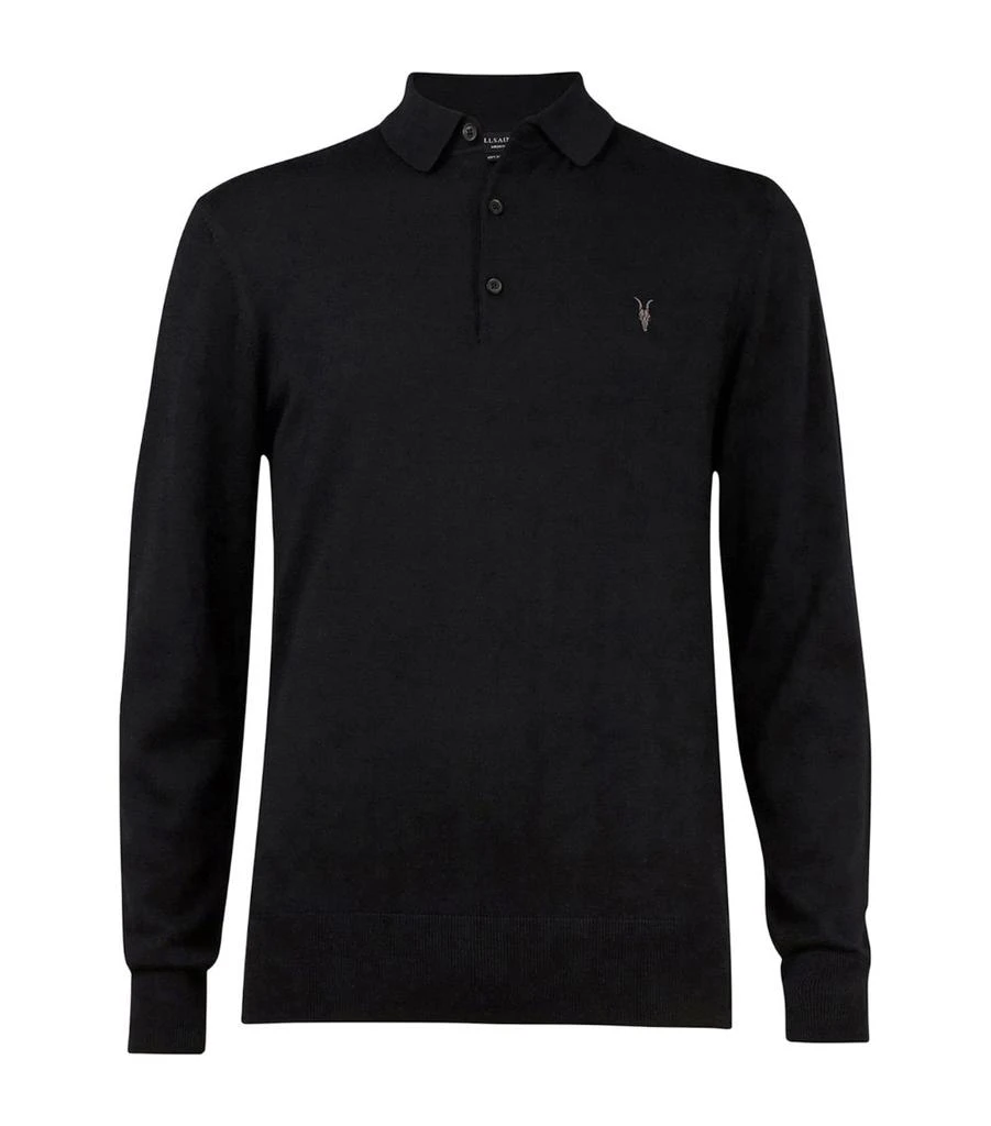 ALL SAINTS Merino Wool Mode Polo Shirt 1