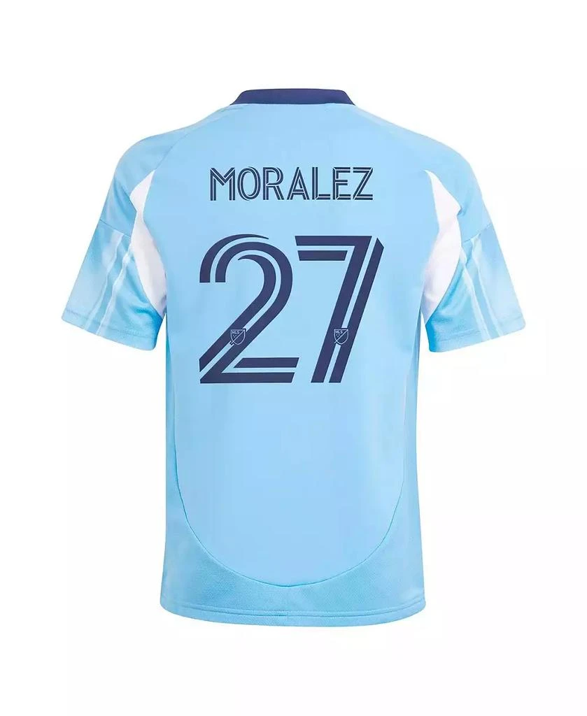 Adidas Big Boys and Girls Maximiliano Moralez Light Blue New York City FC 2025 the Excelsior Kit Replica Player Jersey 3