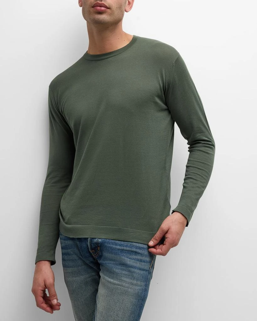 John Smedley Men's Weatherby Sea Island Cotton Crewneck Sweater 7