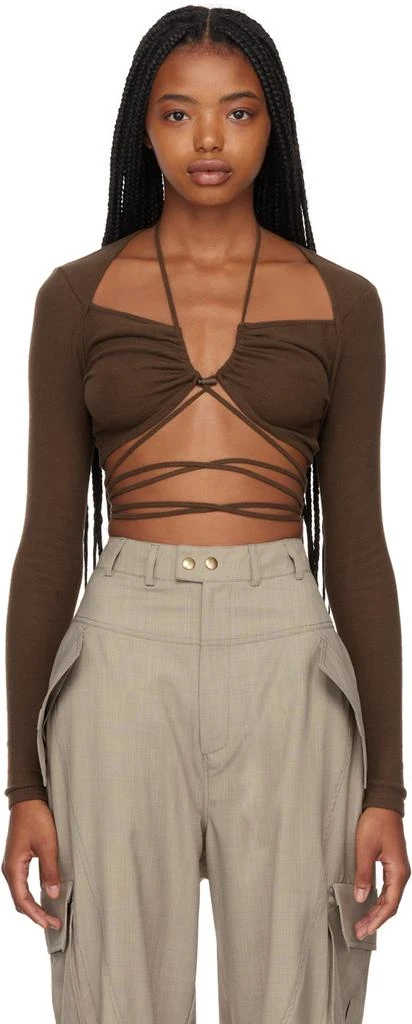 BONBOM Brown Sein Long Sleeve T-Shirt 1