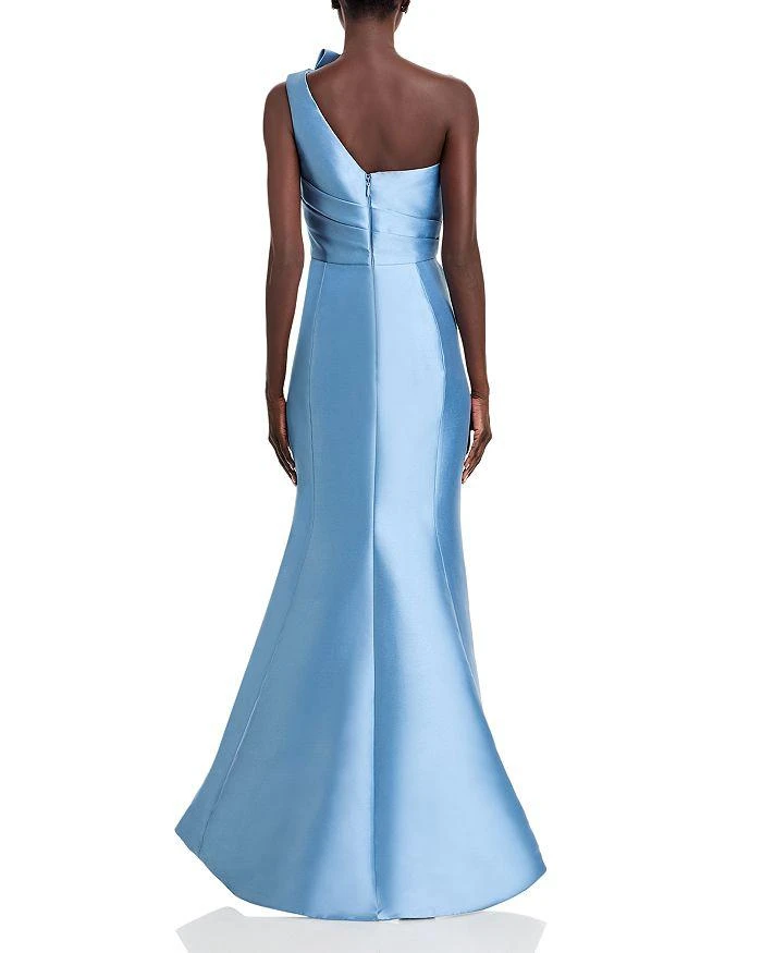 Amsale One Shoulder Bow Gown 3