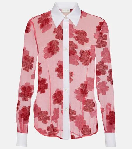 Dries Van Noten Floral cotton jacquard shirt 1