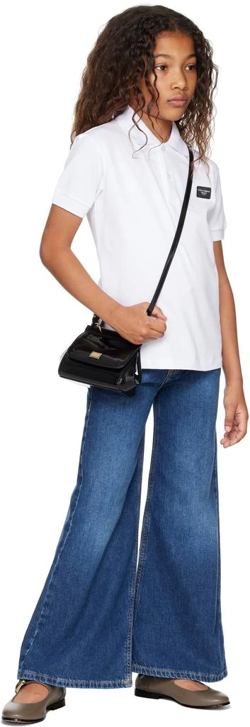 Dolce 
Gabbana Kids Black Patent Leather Mini Sicily Bag 4