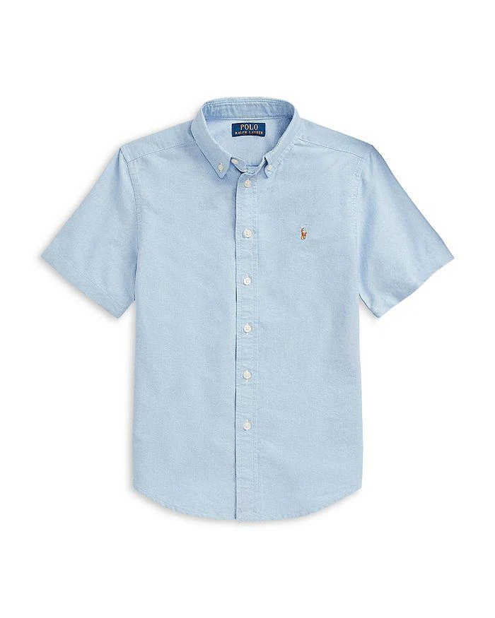 Ralph Lauren Boys' Cotton Oxford Short Sleeve Shirt - Little Kid, Big Kid