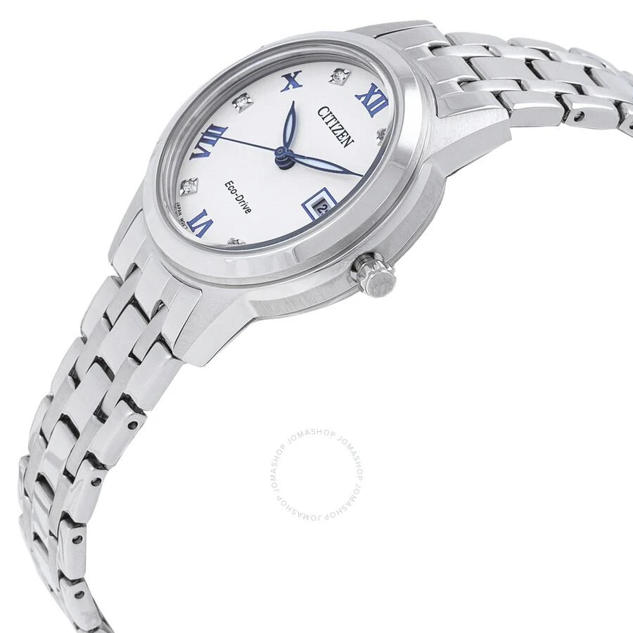 Citizen Eco-Drive Crystal White Dial Ladies Watch FE1240-81A 2
