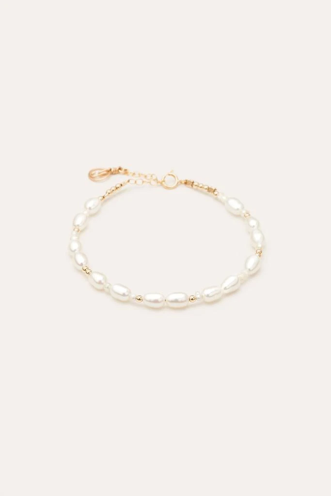 预计3周后发货 YAY Paris Bracelet Grain De Riz - Perles De Culture - Or 1