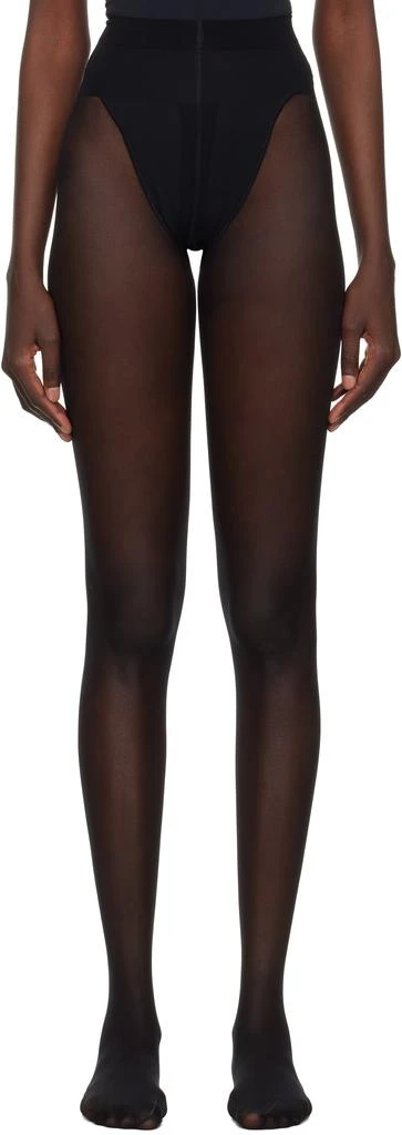 Wolford Black Individual 10 Back Seam Tights