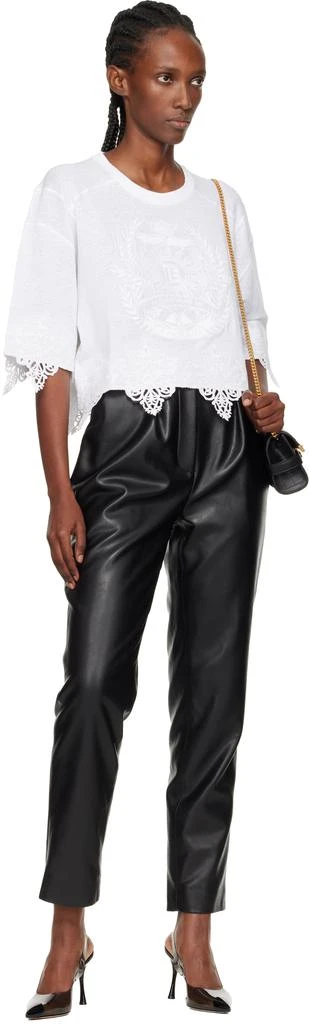 Balmain White Emblem Baseball T-shirt 4