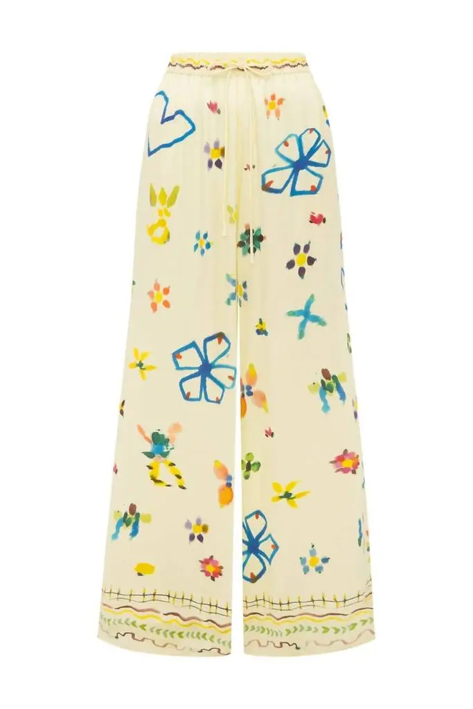ALEMAIS Alemais - Sidi Silk Palazzo Pant 4