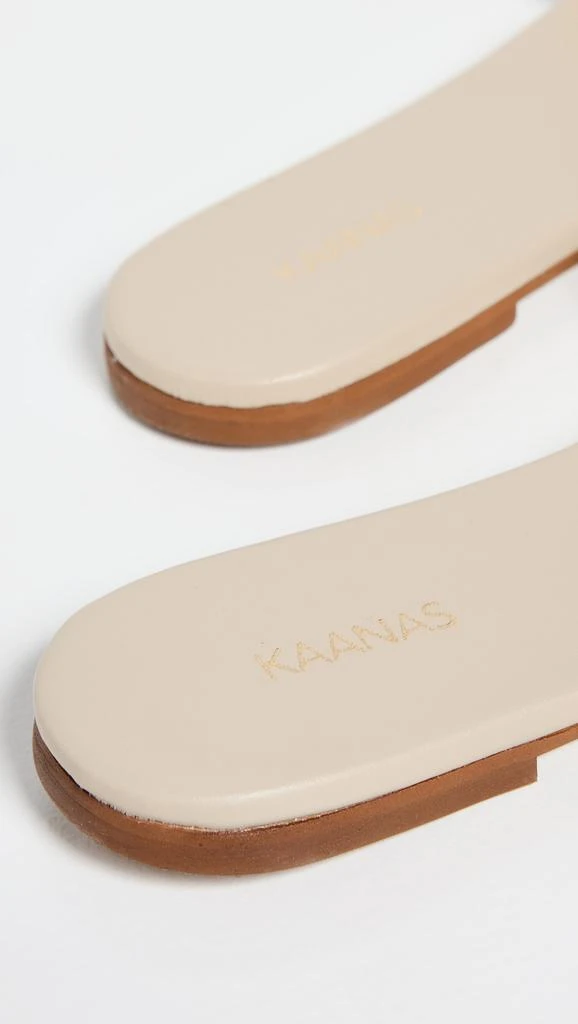 Kaanas Cala Asymmetric Linen Slides 3